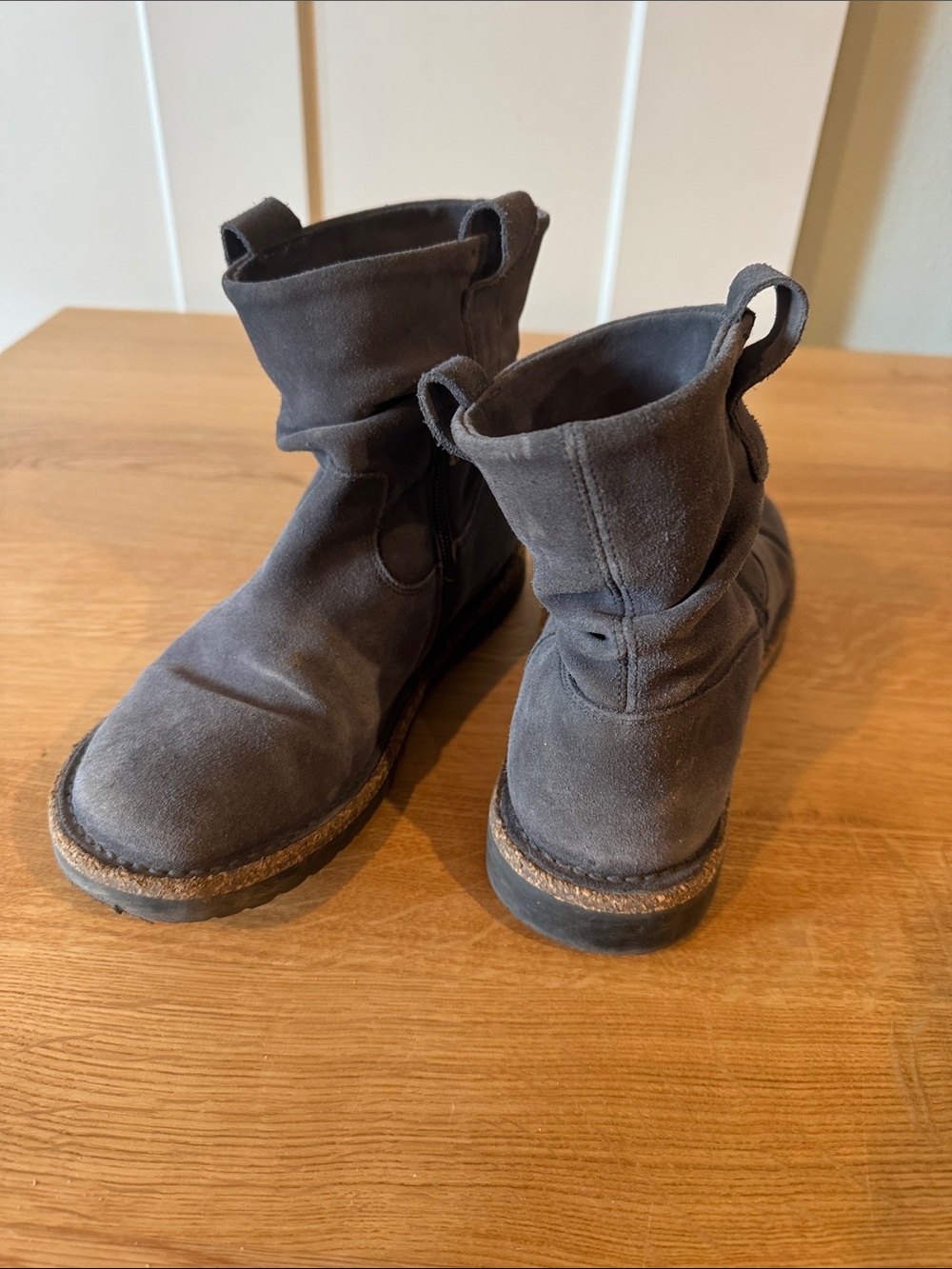 Birkenstock 38 Women’s Charcoal Suede Pull-On Boots